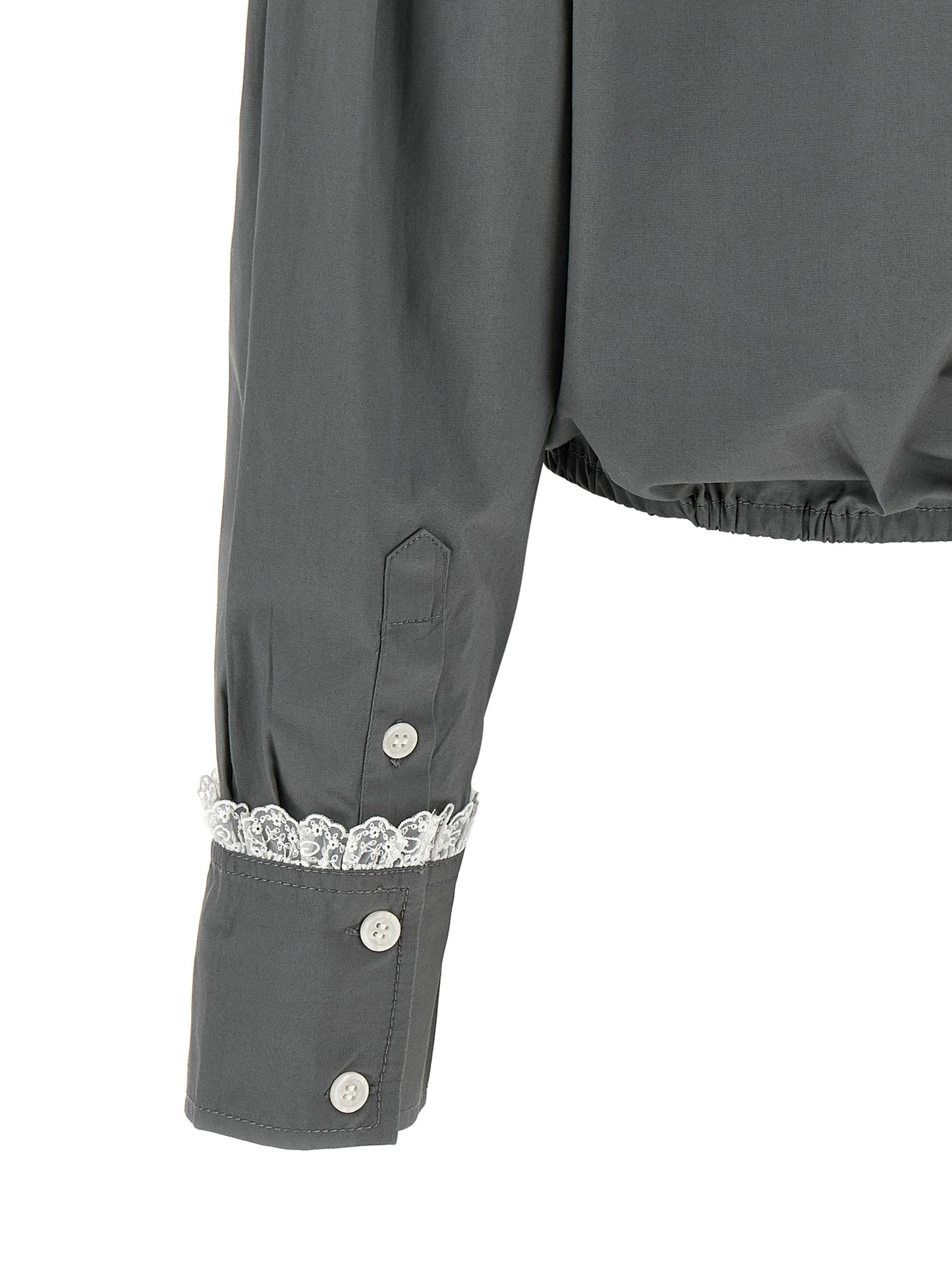 Ganni Gray Cotton Blouse