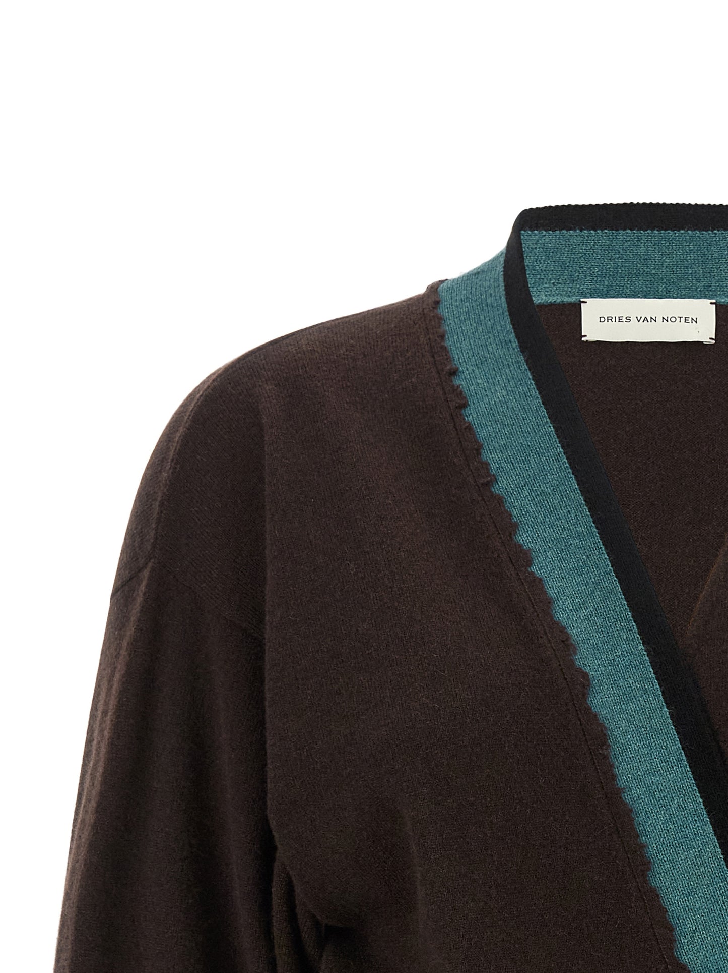 Dries Van Noten Brown Cashmere Cardigan