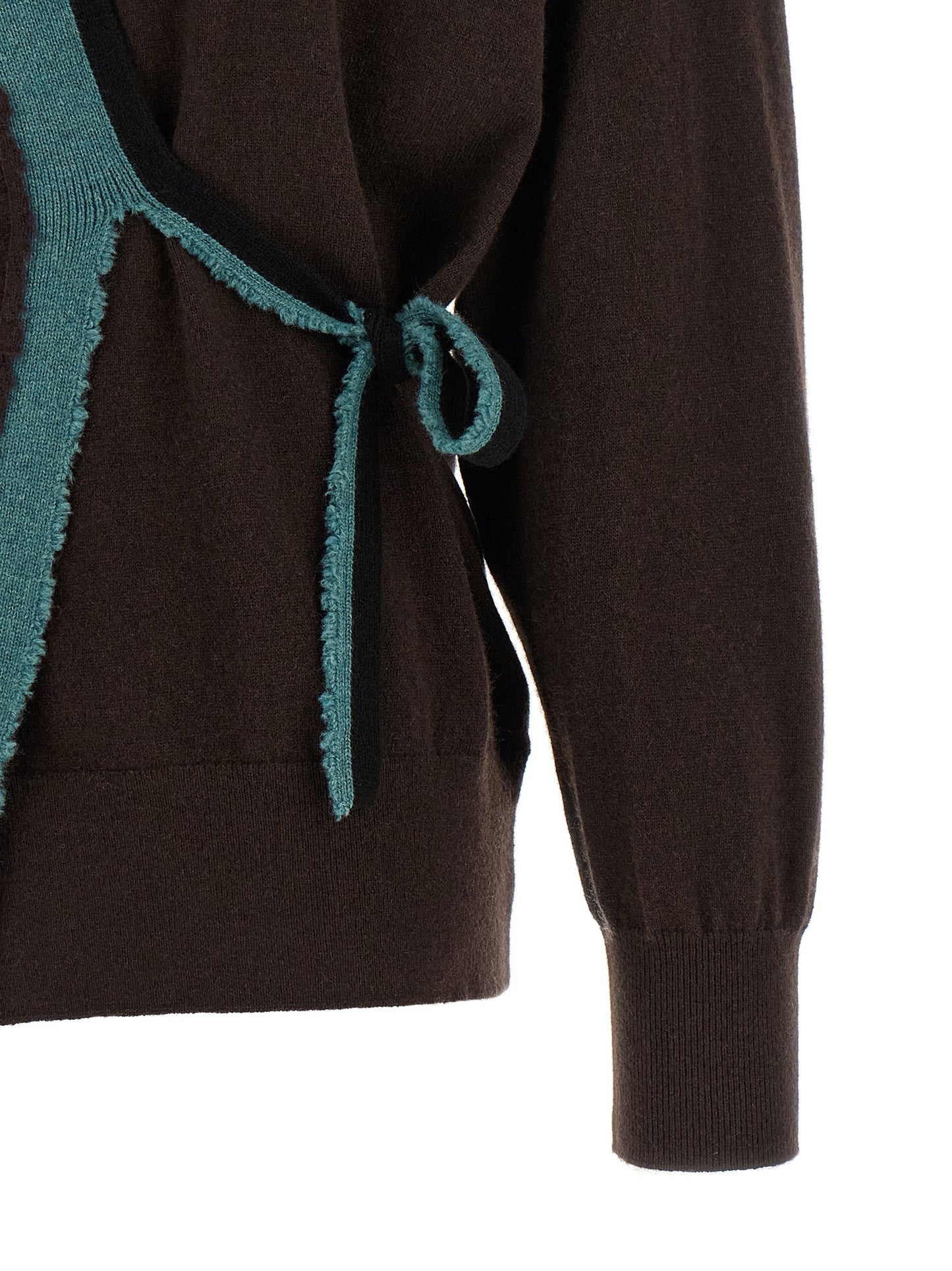 Dries Van Noten Brown Cashmere Cardigan
