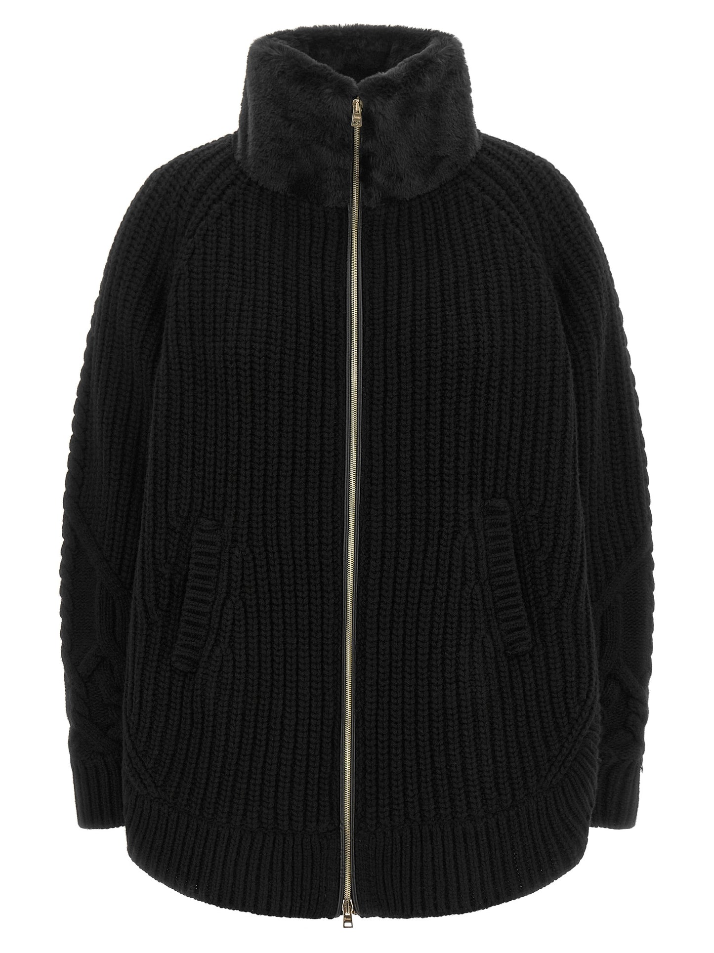 Herno Black Wool Cardigan