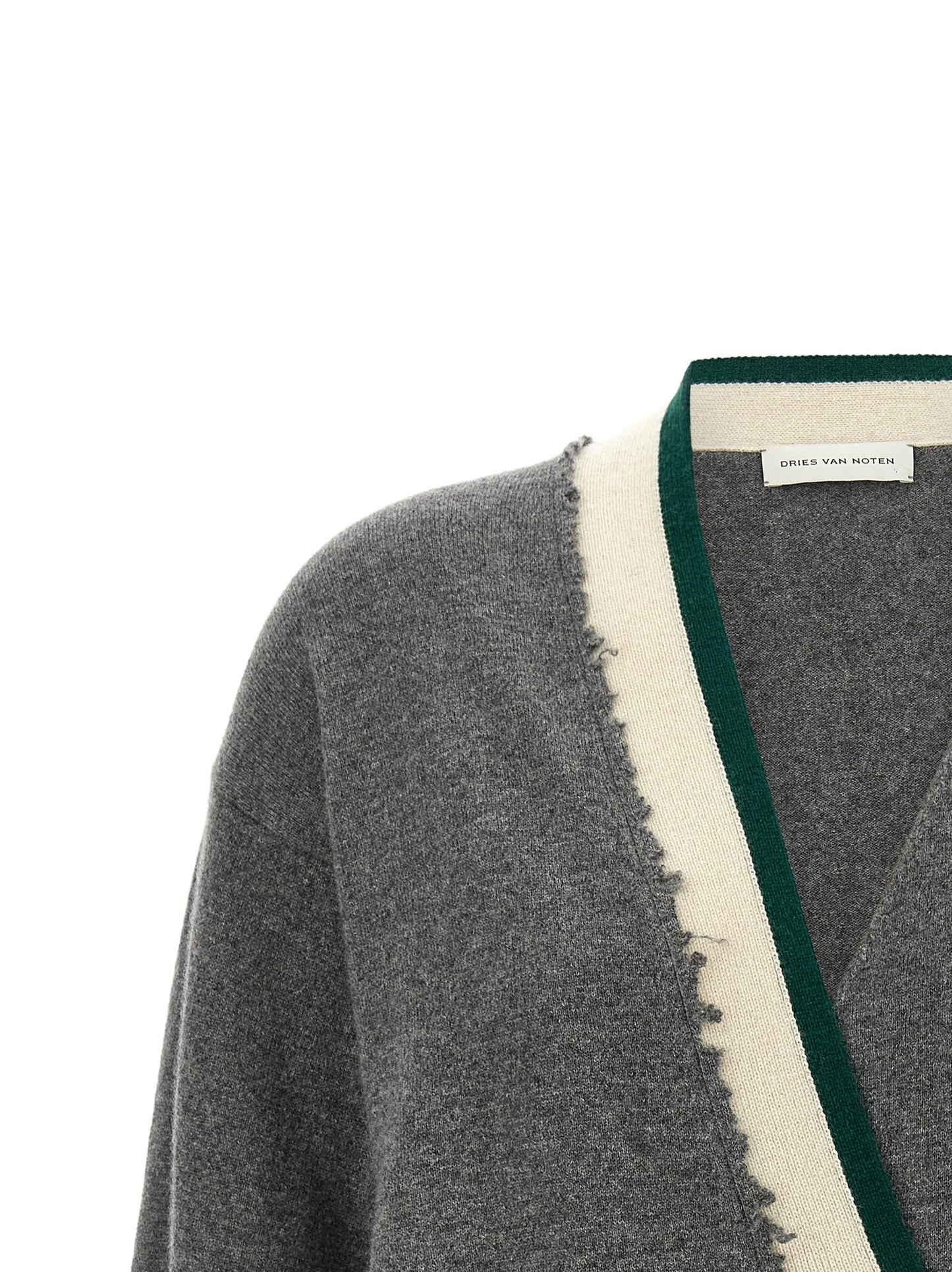 Dries Van Noten Gray Cashmere Cardigan