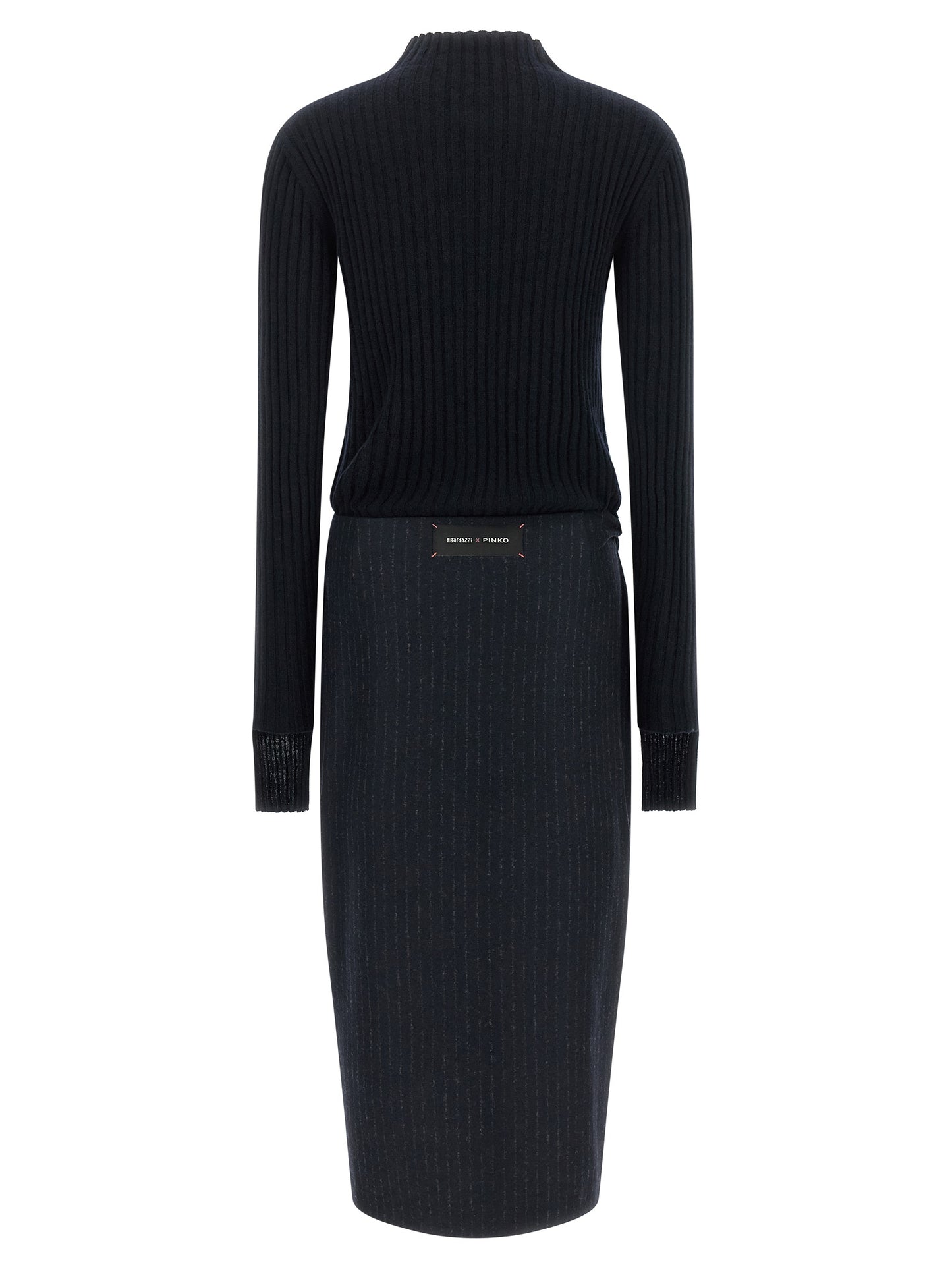 PINKO Blue Polyester Midi Dress
