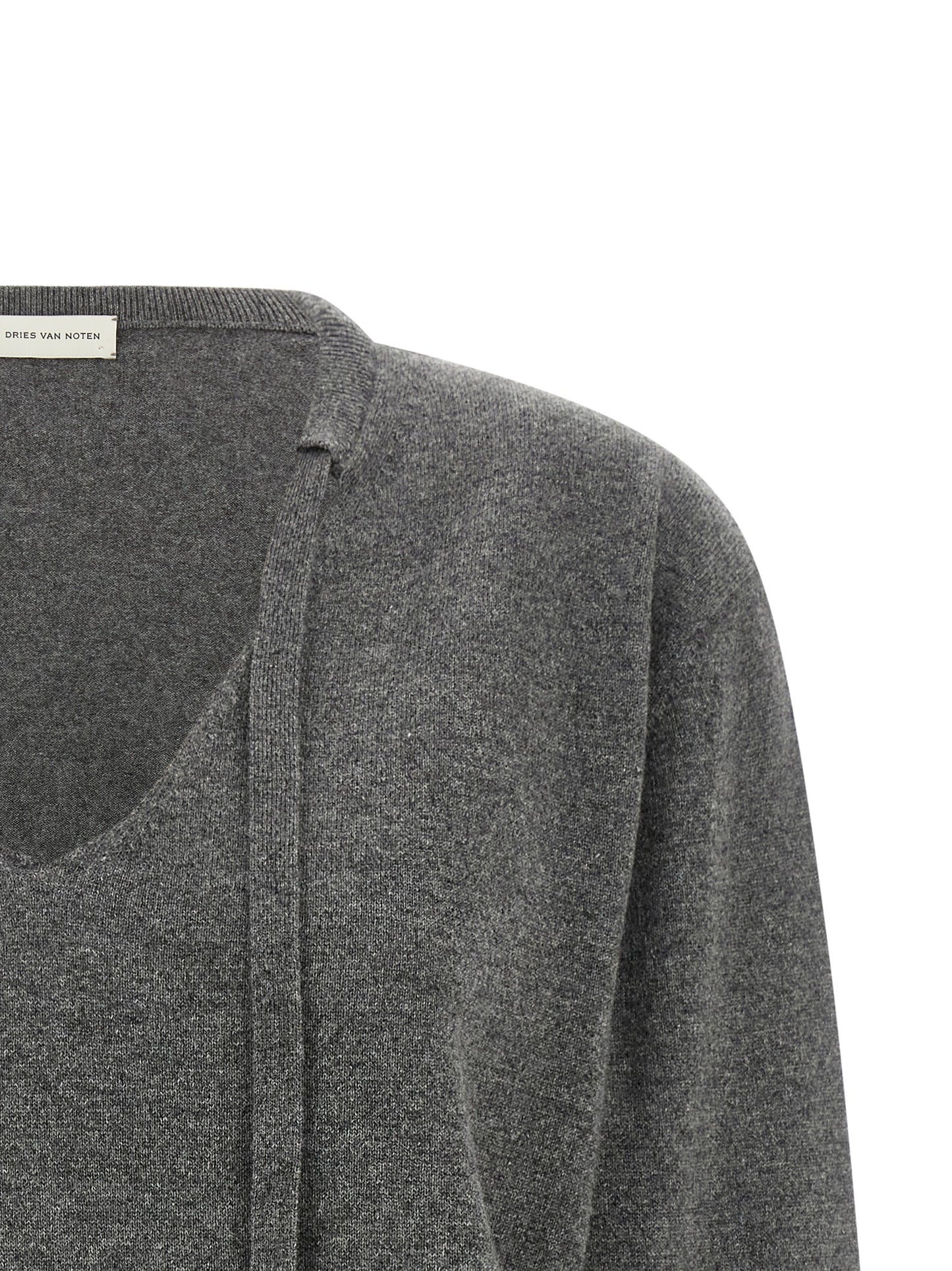 Dries Van Noten Gray Cashmere Cardigan