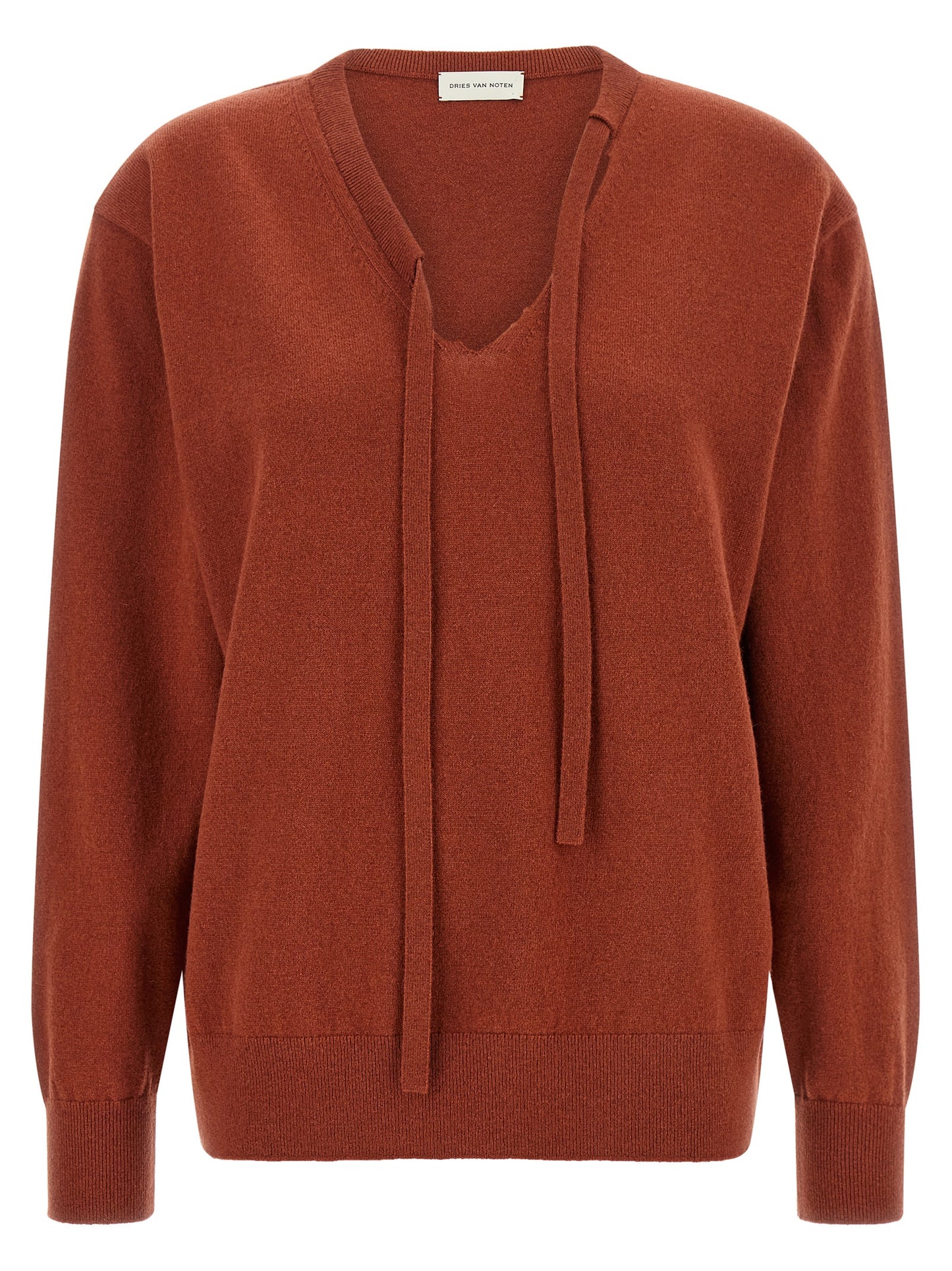 Dries Van Noten Red Cashmere Cardigan