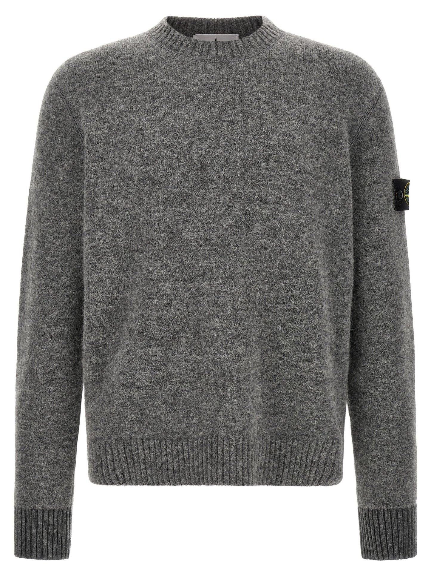 Stone Island Gray Wool Cardigan