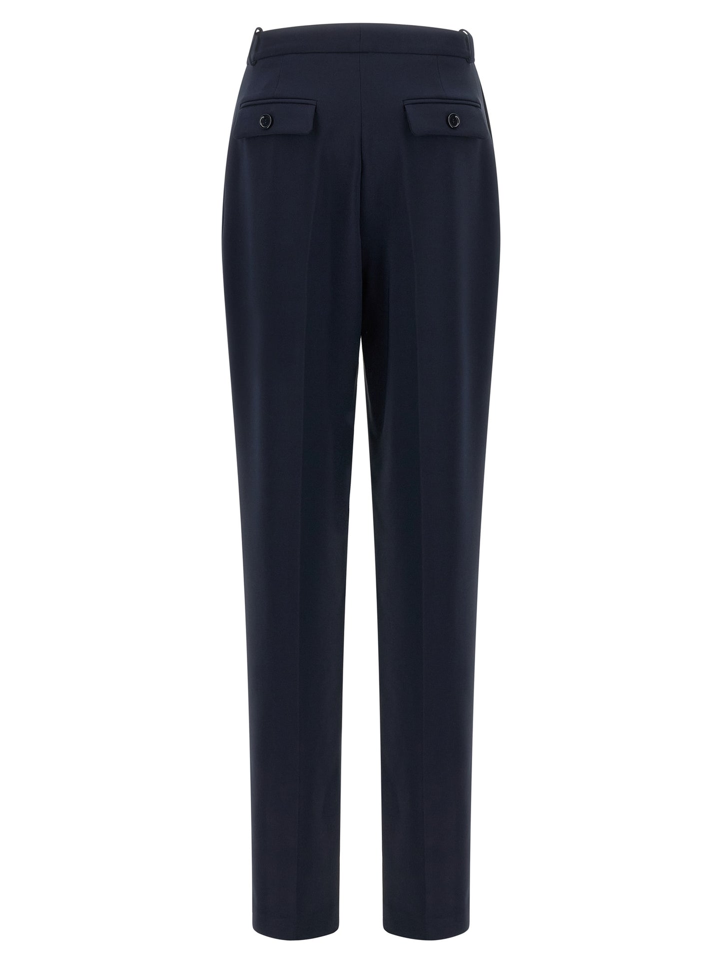 Elisabetta Franchi Blue Polyester Dress Pants