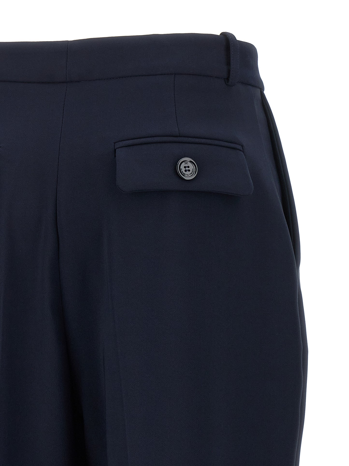 Elisabetta Franchi Blue Polyester Dress Pants