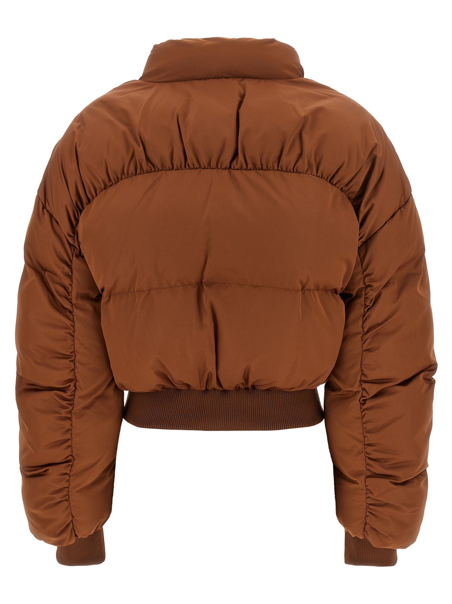 Elisabetta Franchi Brown Polyester Full-Length Jacket