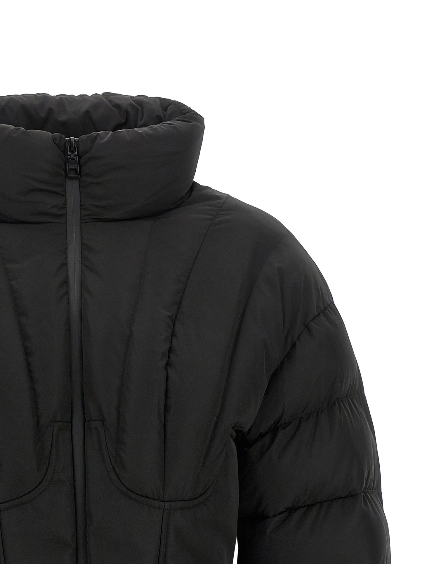 Elisabetta Franchi Black Polyester Full-Length Jacket