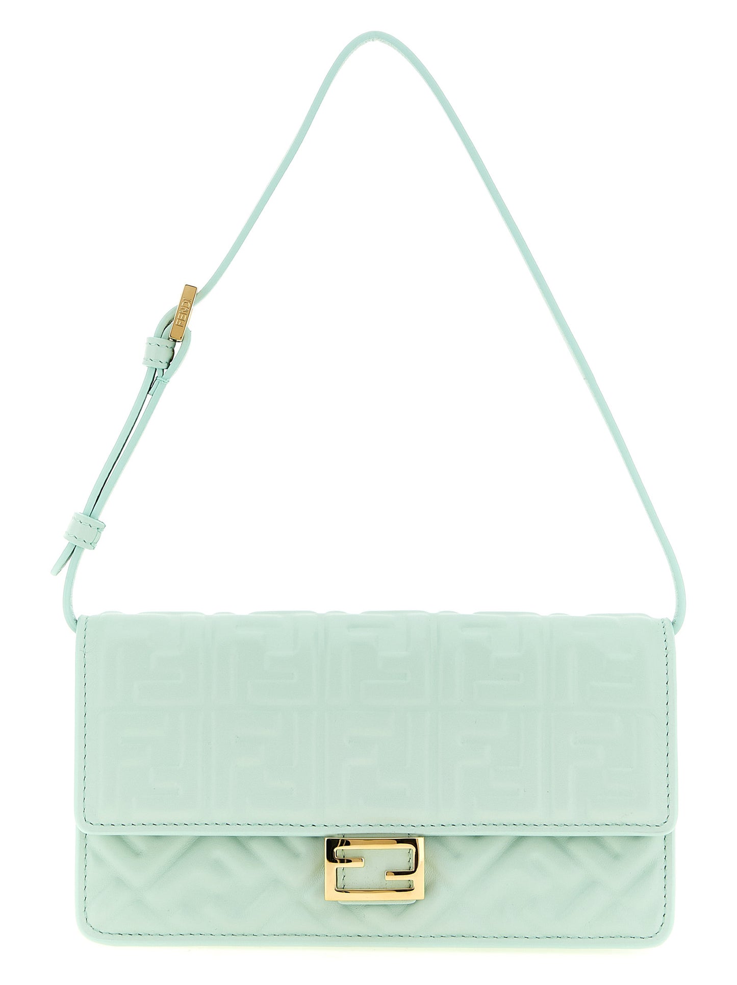 Fendi Bicolor Lamb Leather Shoulder Bag