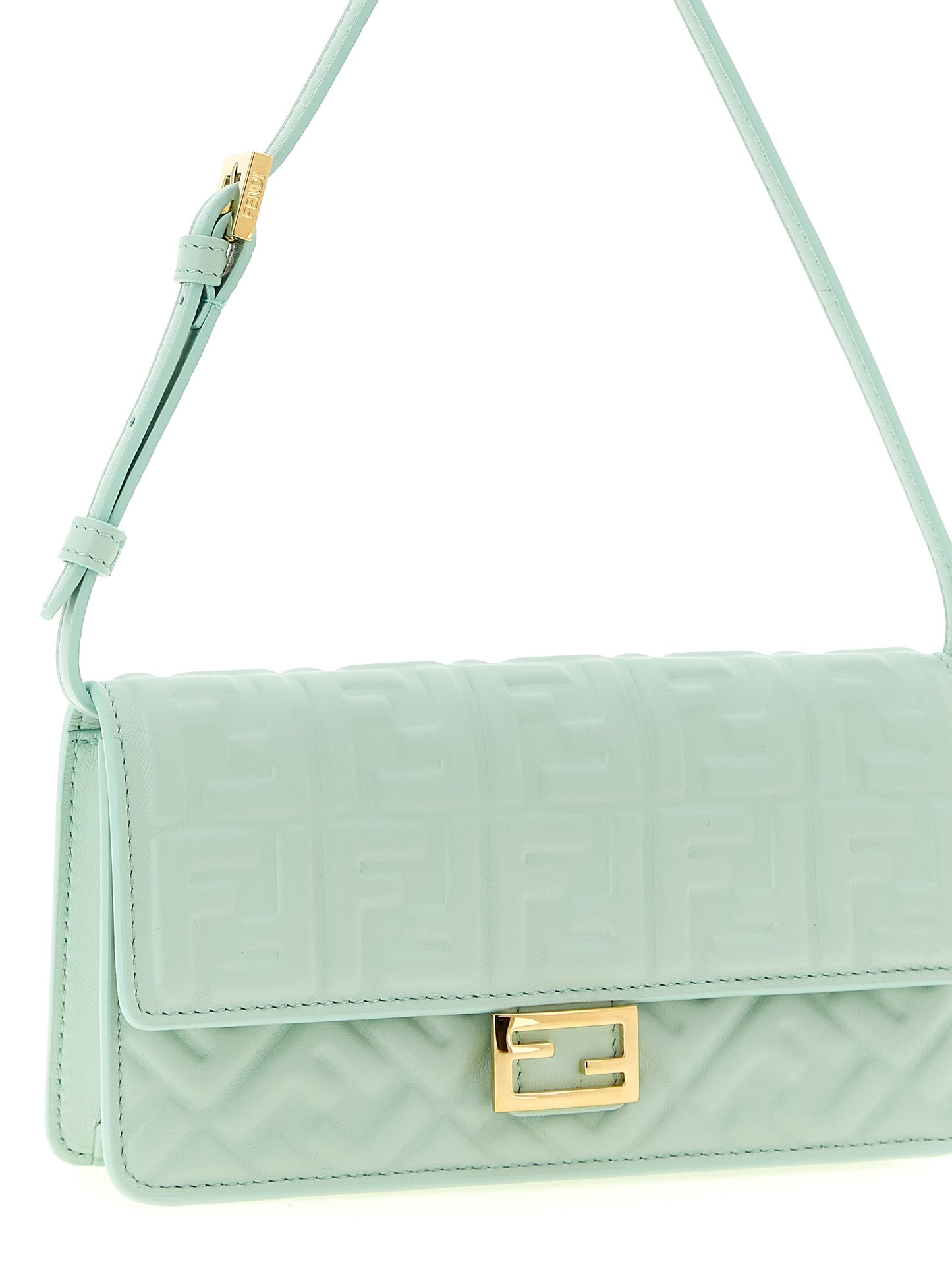 Fendi Bicolor Lamb Leather Shoulder Bag