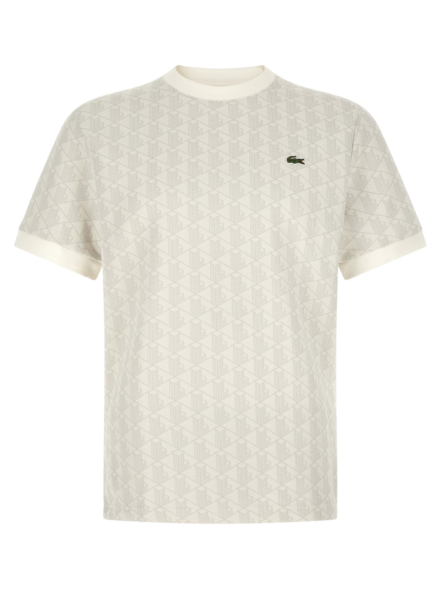 Lacoste Beige Polyester T-Shirt
