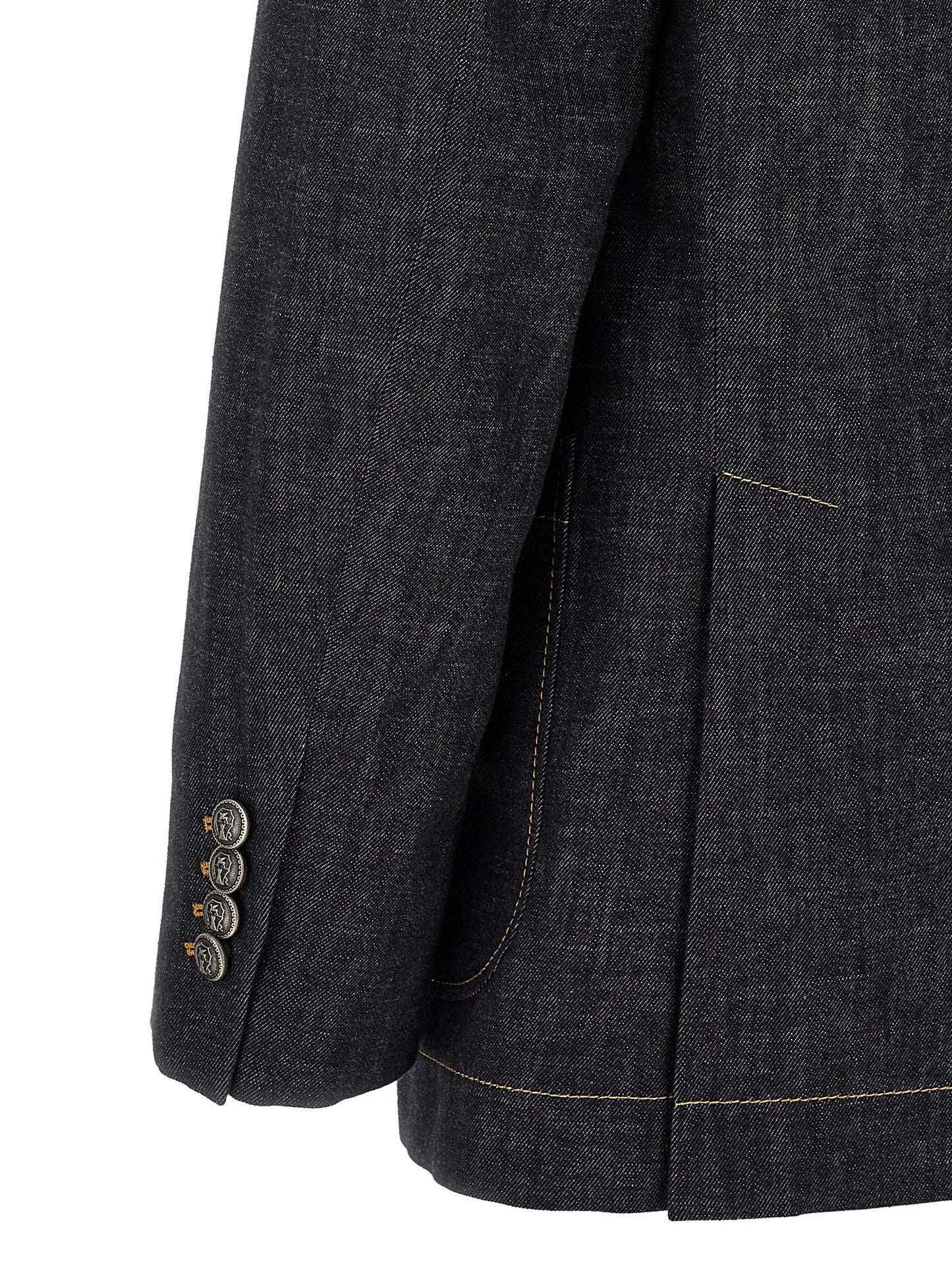 Brunello Cucinelli Blue Cotton Blazer