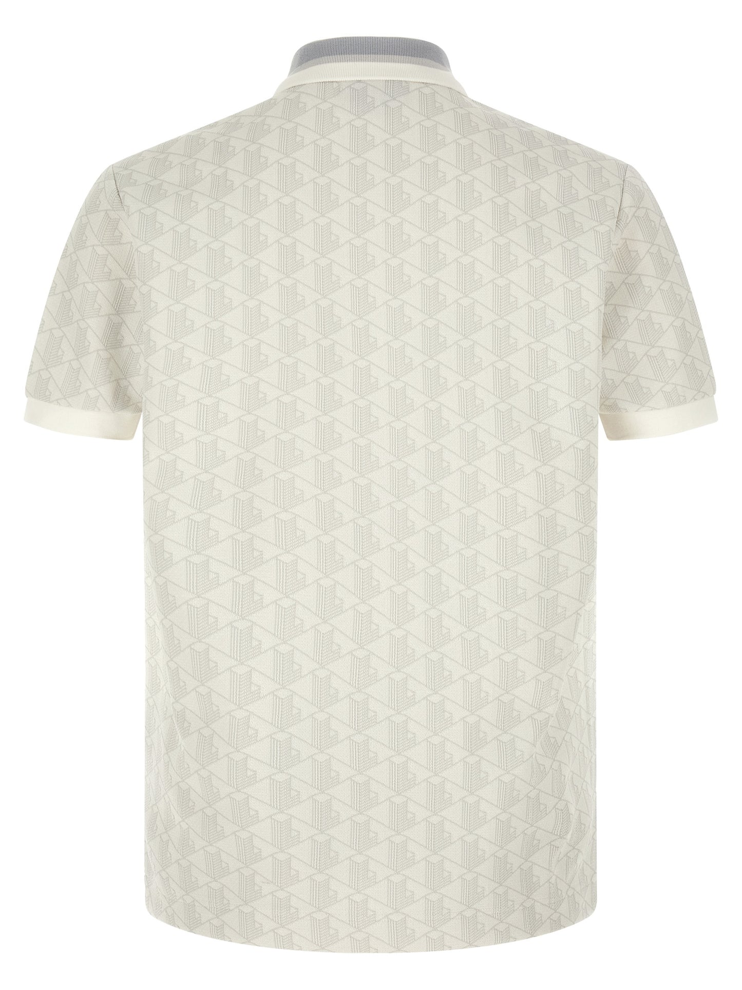 Lacoste White Polyester Polo Shirt