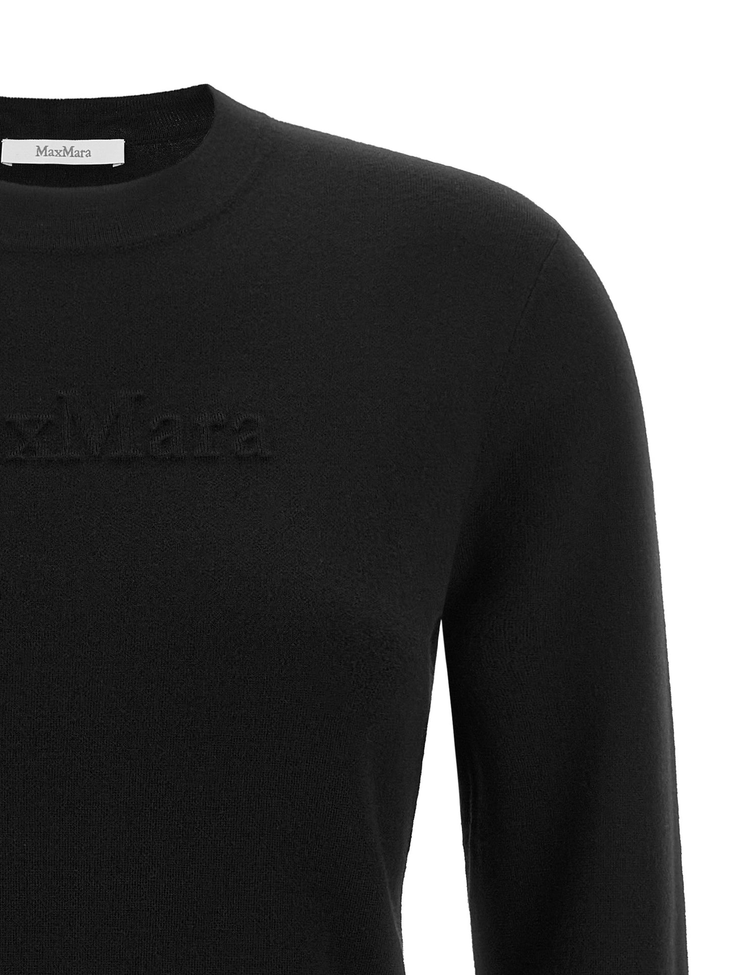 Max Mara Black Virgin Wool Cardigan