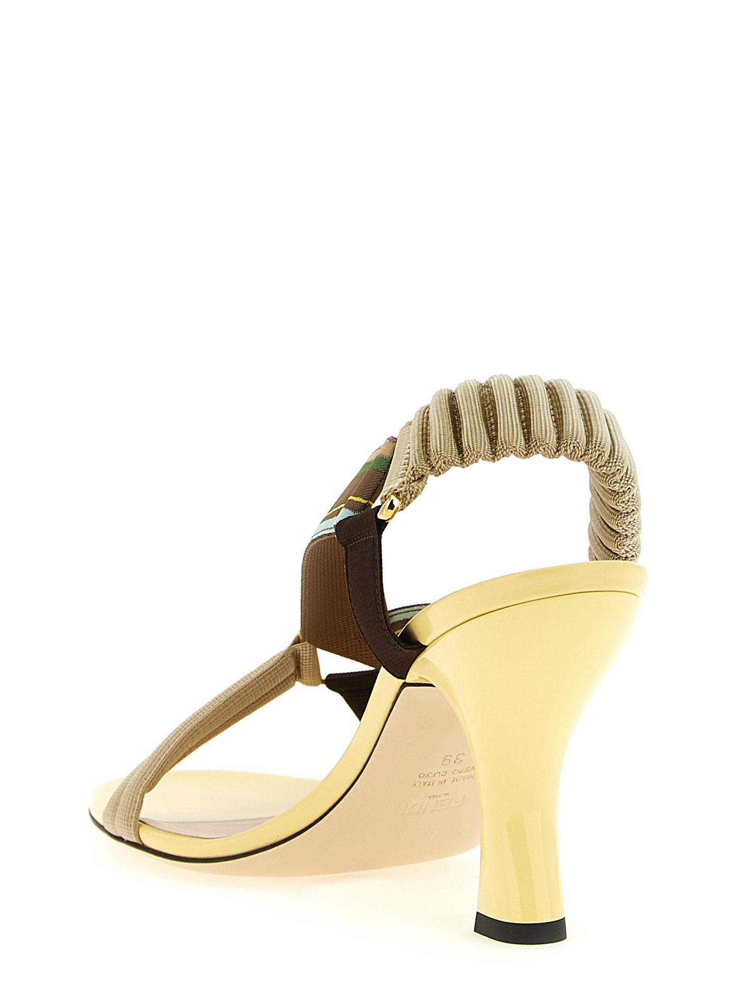 Fendi Multicolor Viscose Mid Heel Pumps
