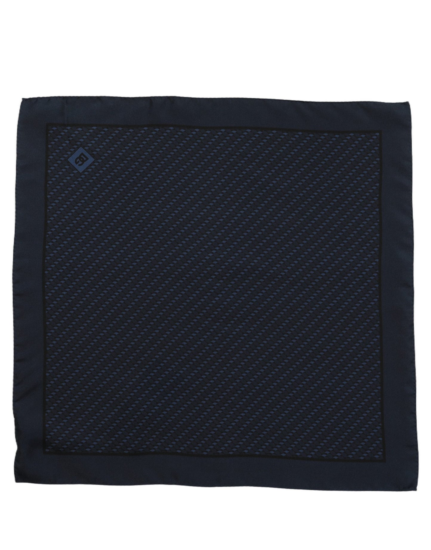 Dolce & Gabbana Dark Blue Silk Pocket Square Foulard Scarf