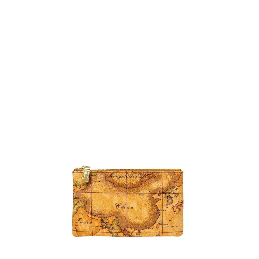Alviero Martini Prima Classe Beige Leather Clutch Bag