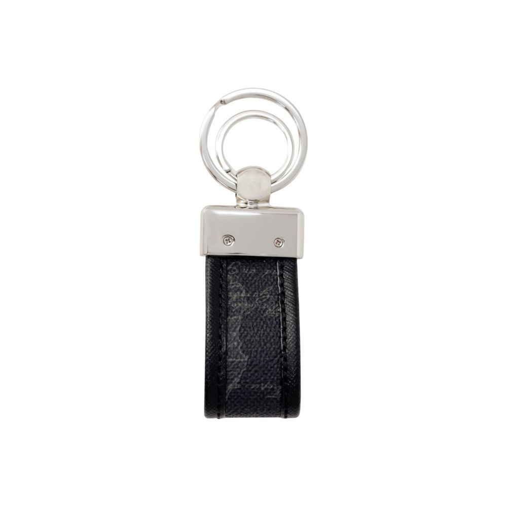 Alviero Martini Prima Classe Black Leather Keychain