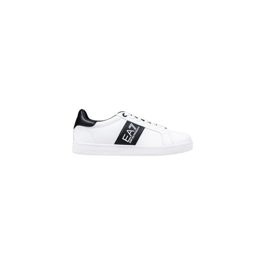 EA7 Emporio Armani Black And White Leather Low Top Sneakers