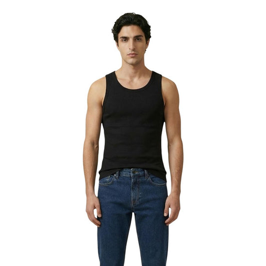 Calvin Klein Jeans Black Cotton Tank Tops