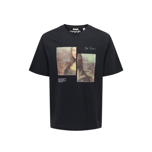 Only & Sons Black Cotton T-Shirt