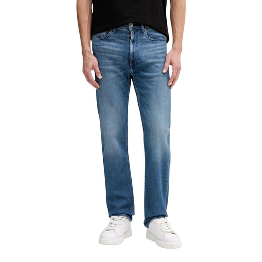 Calvin Klein Jeans Blue Cotton Relaxed Fit Jeans