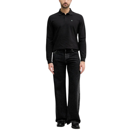 Calvin Klein Jeans Black Cotton Long Sleeve T-Shirt