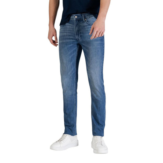 Calvin Klein Jeans Blue Cotton Skinny Jeans