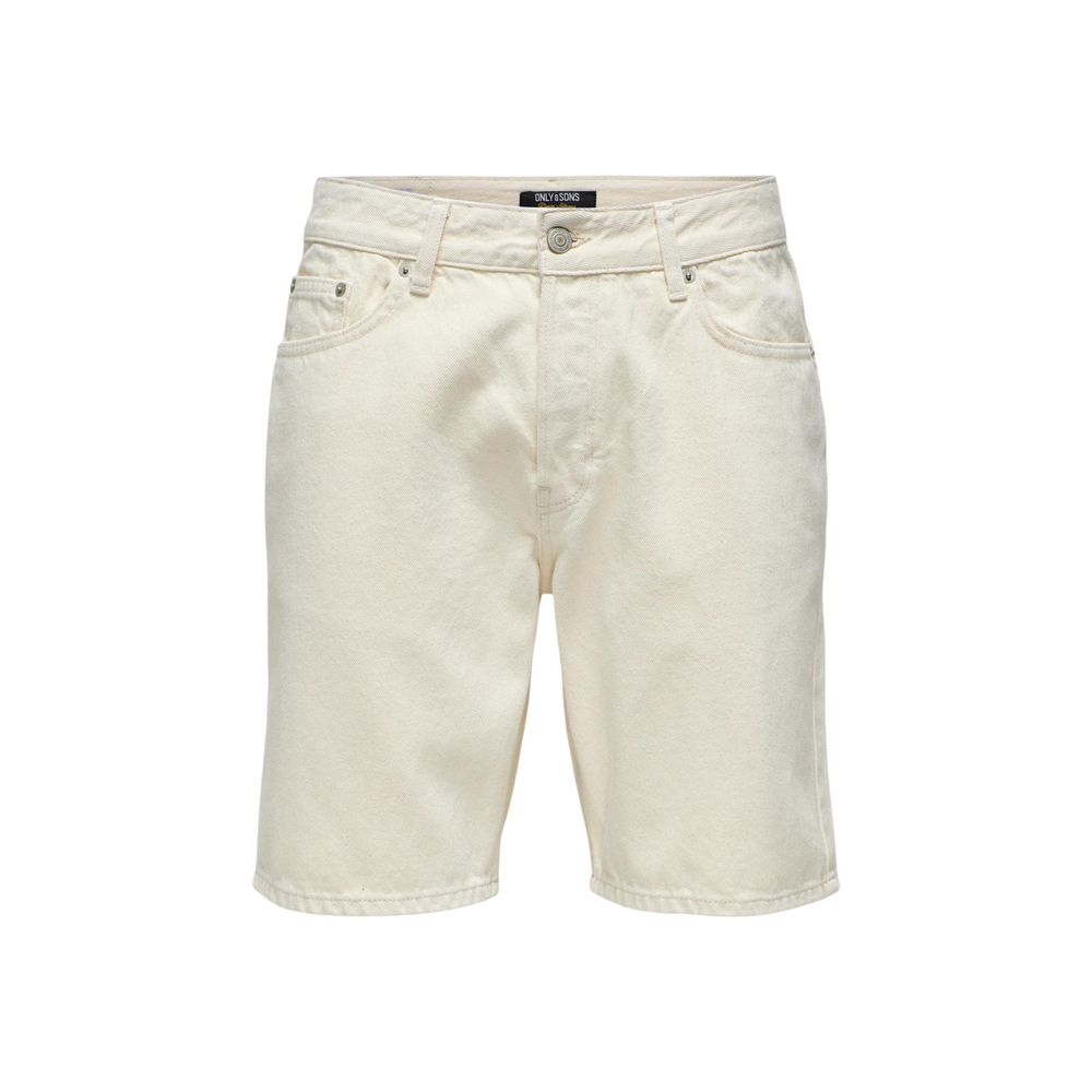 Only & Sons Beige Cotton Bermuda Shorts