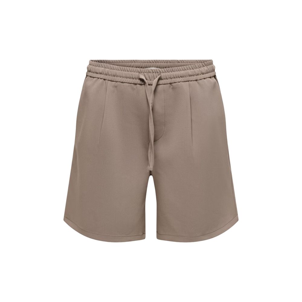 Only & Sons Beige Recycled Polyester Bermuda Shorts