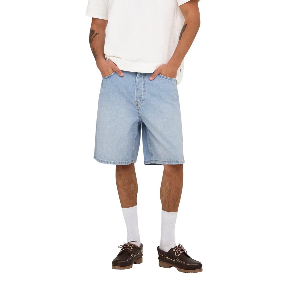 Only & Sons Light Blue Organic Cotton Bermuda Shorts