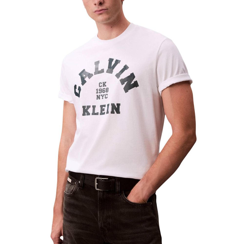 Calvin Klein Jeans White Cotton T-Shirt