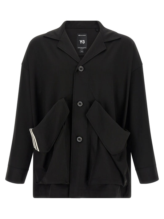 Y-3 Black Wool Blazer