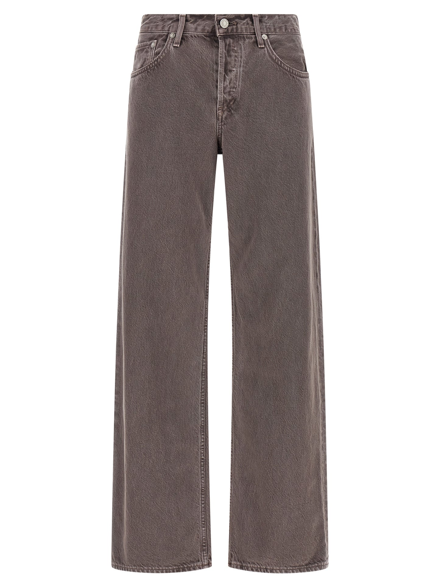 Agolde Purple Cotton Relaxed Fit Jeans