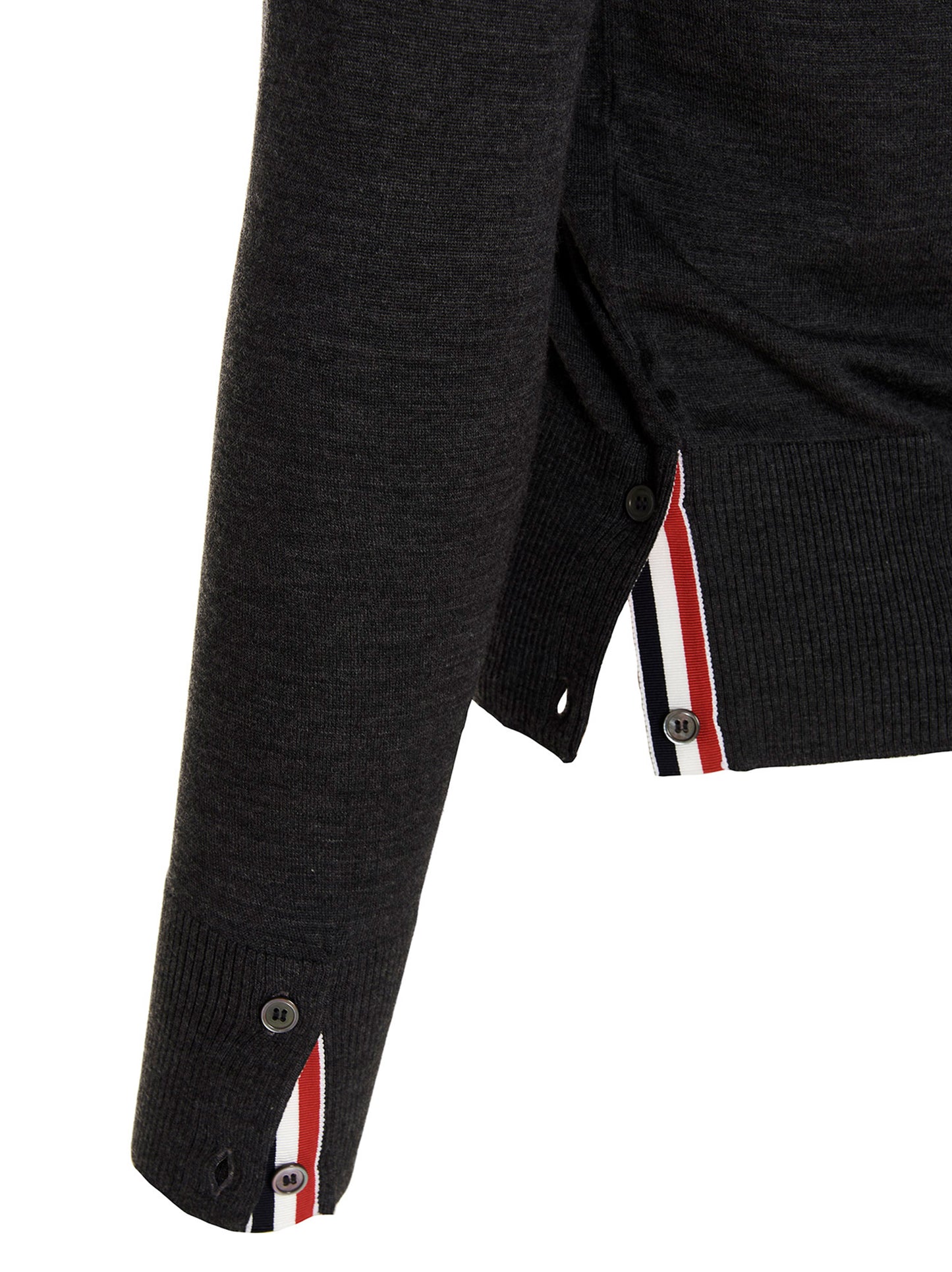 Thom Browne Gray Merino Wool Cardigan