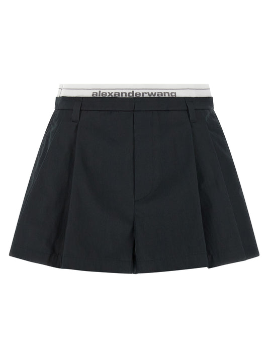 Alexander Wang Black Cotton Bermuda Shorts