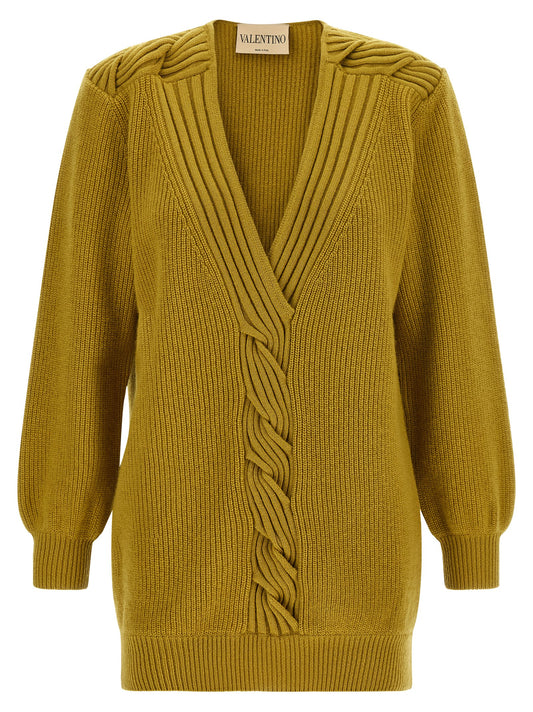 Valentino Garavani Multicolor Virgin Wool Cardigan