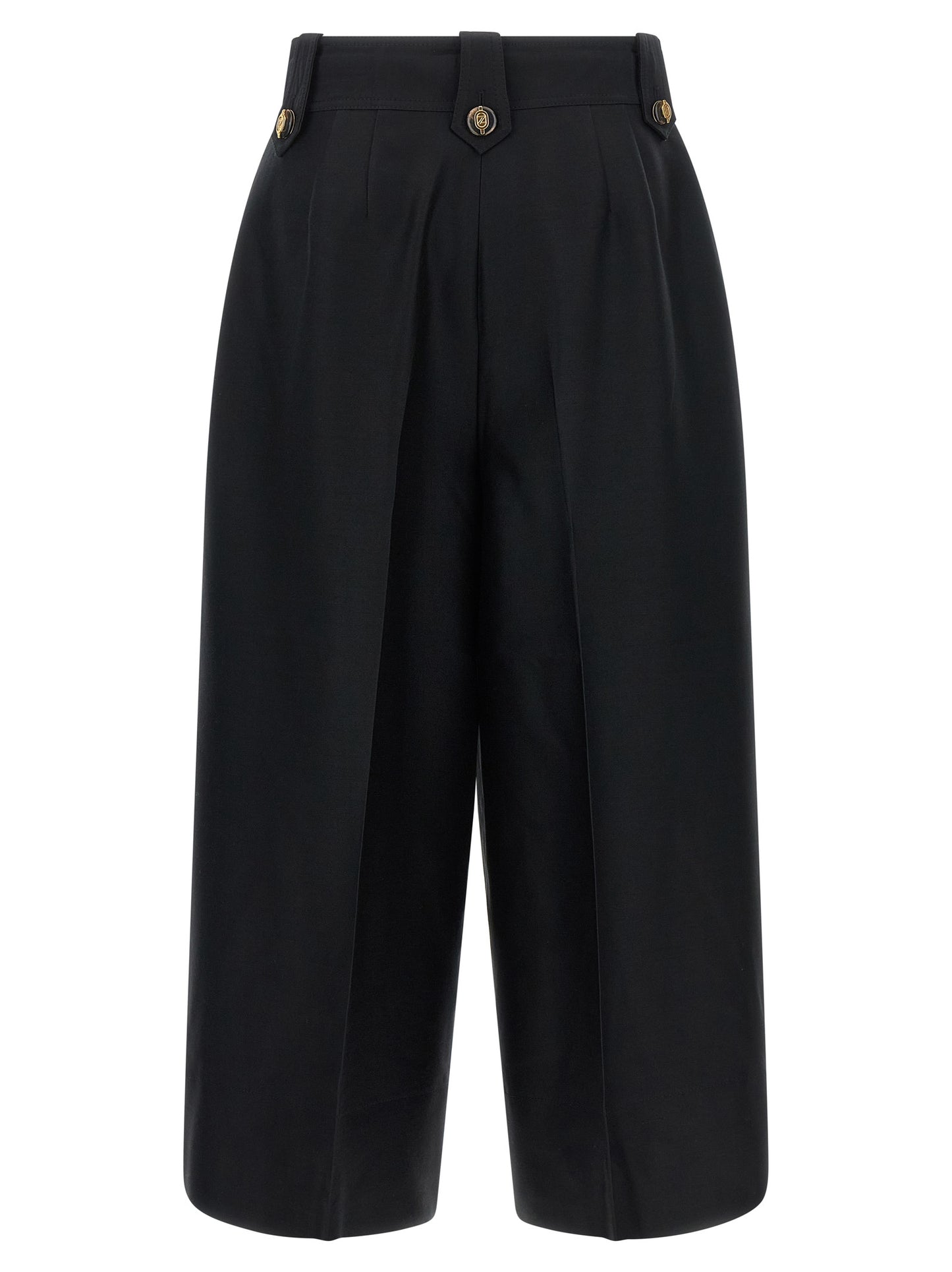 Zimmermann Black Wool Cropped Pants