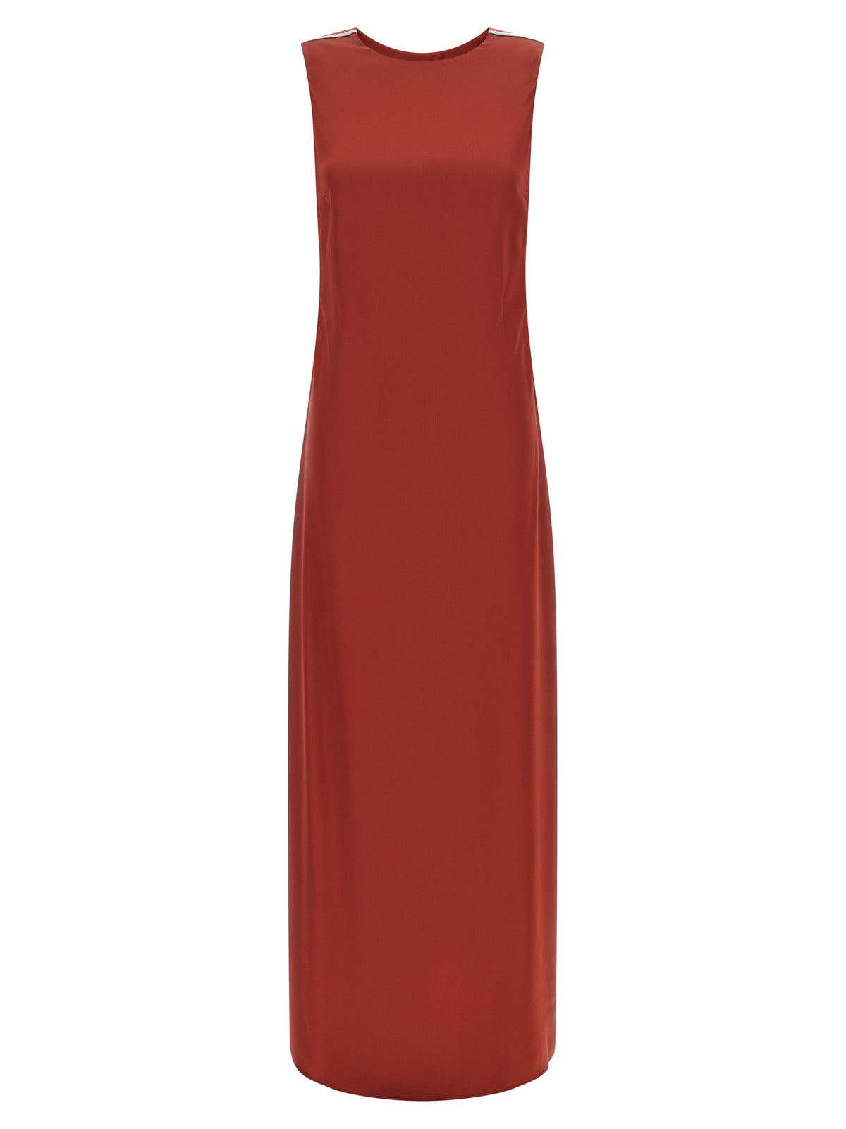 Peserico Red Viscose Long Dress