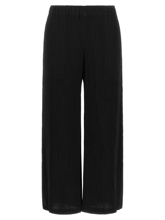 Issey Miyake Black Polyester Casual Pants