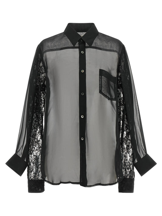 Comme Des Garçons Black Polyester Blouse
