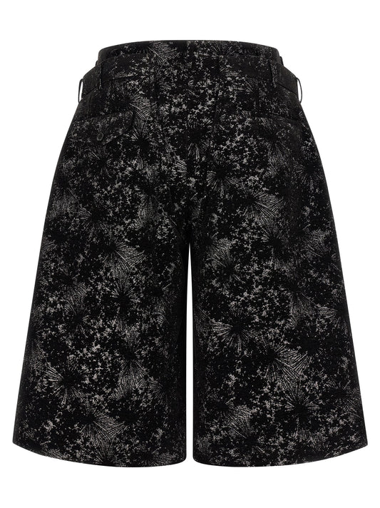 Comme Des Garçons Black Polyester Bermuda Shorts