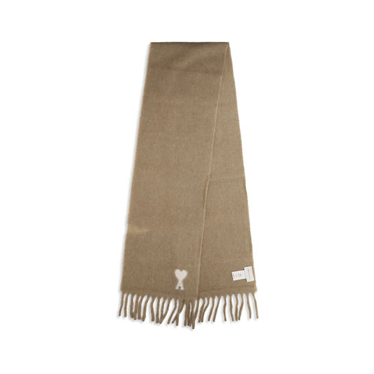 Ami Paris Beige Alpaca Vicugna Pacos Scarf