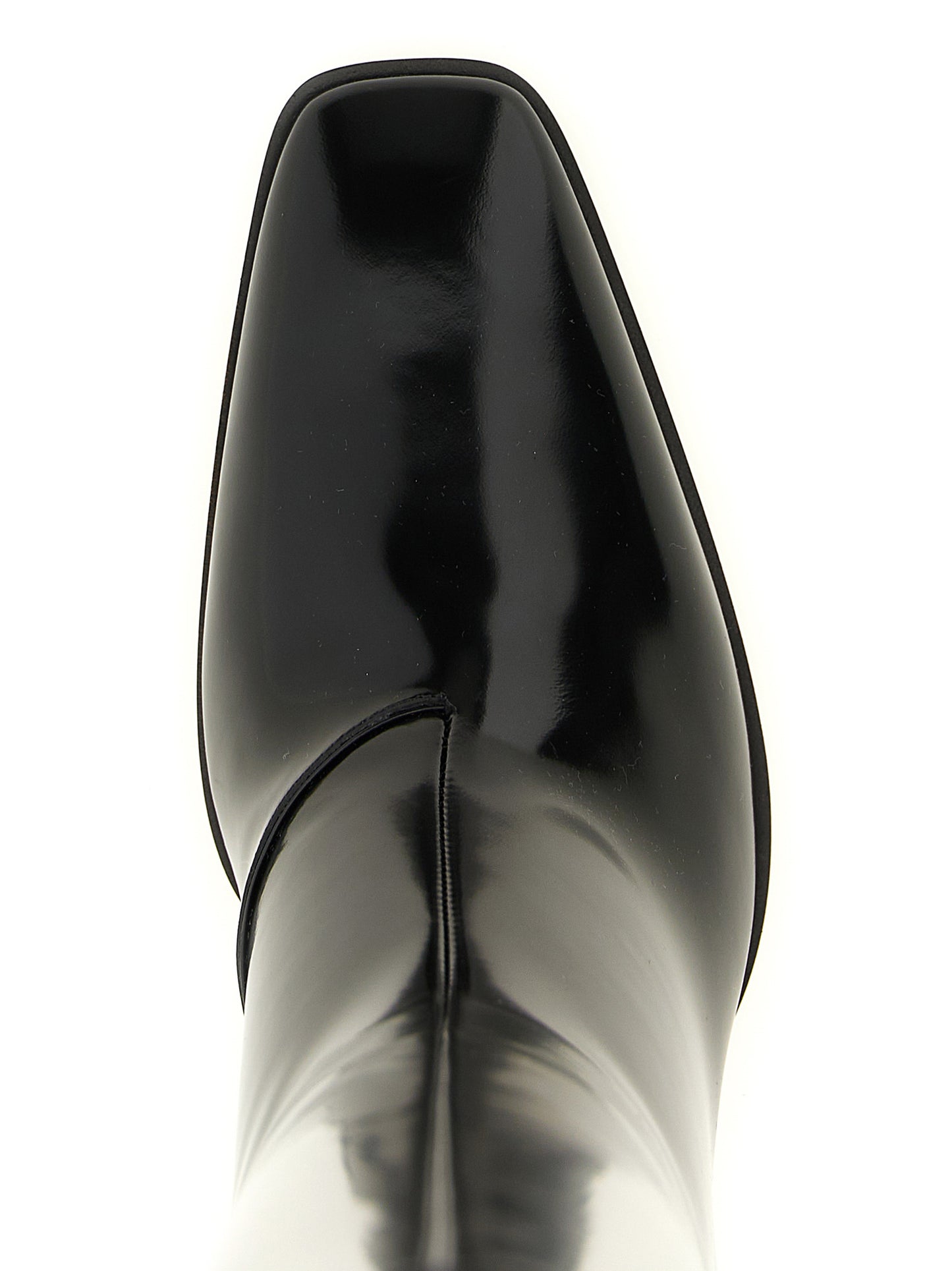 Saint Laurent Black Calfskin Over The Knee