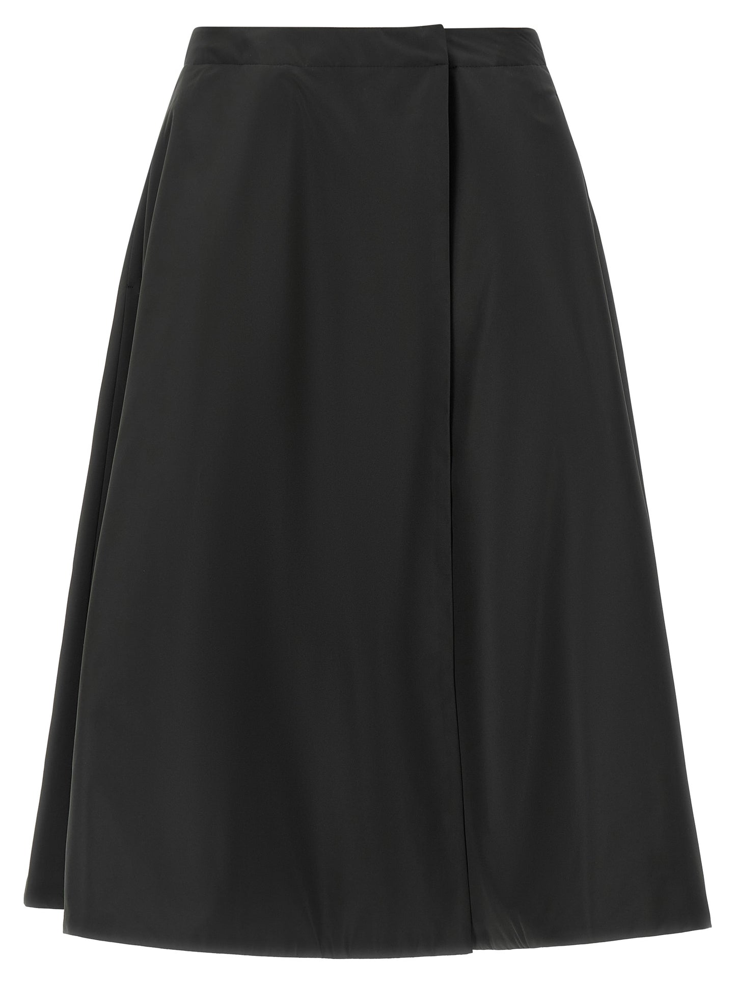 Moncler Black Polyester Midi Skirt