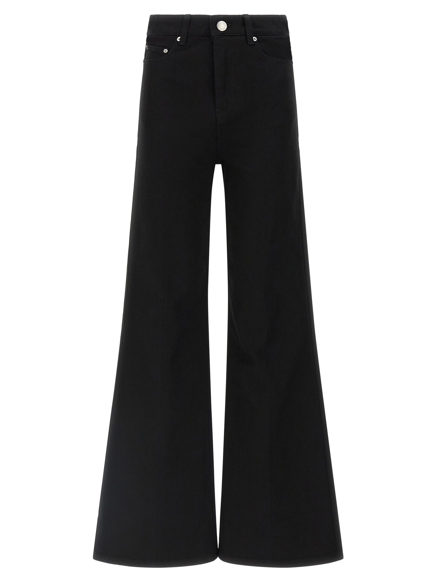 Ami Paris Black Cotton Flared Jeans
