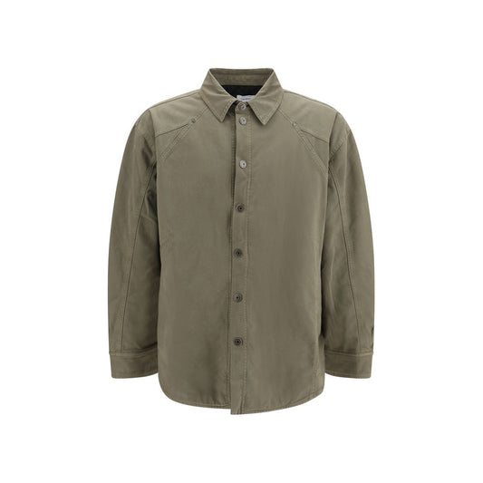Off-White Bicolor Cotton Full-Length Jacket