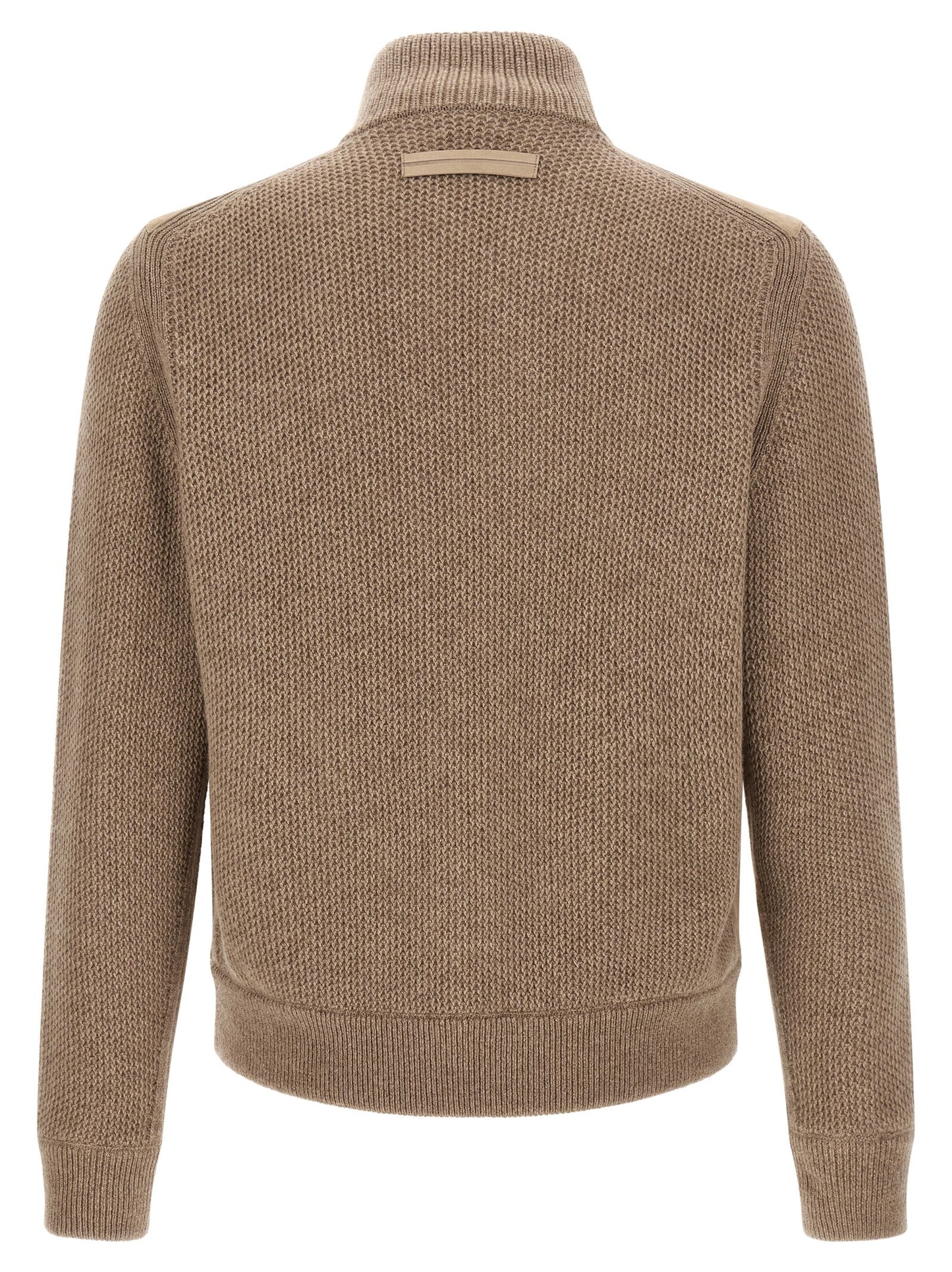 ZEGNA Beige Cashmere Cardigan