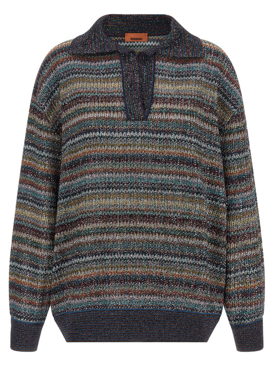 Missoni Multicolor Viscose Polo Shirt